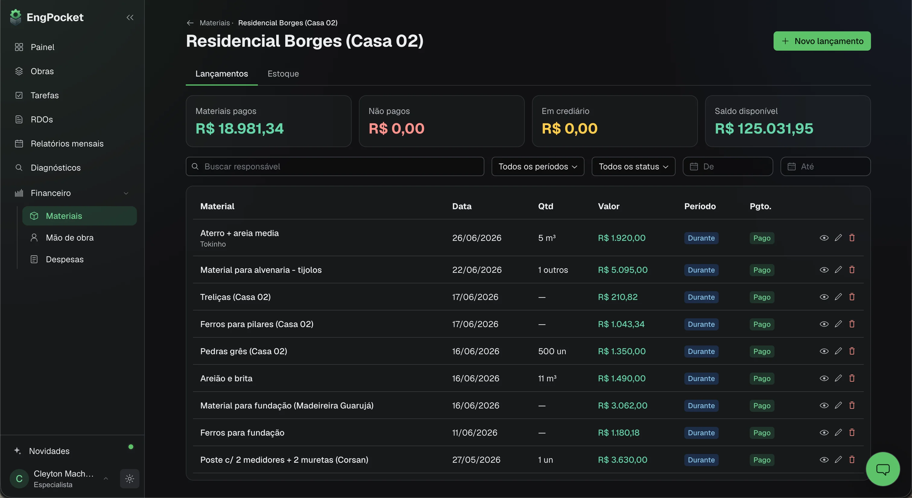 Despesas Diretas e Indiretas